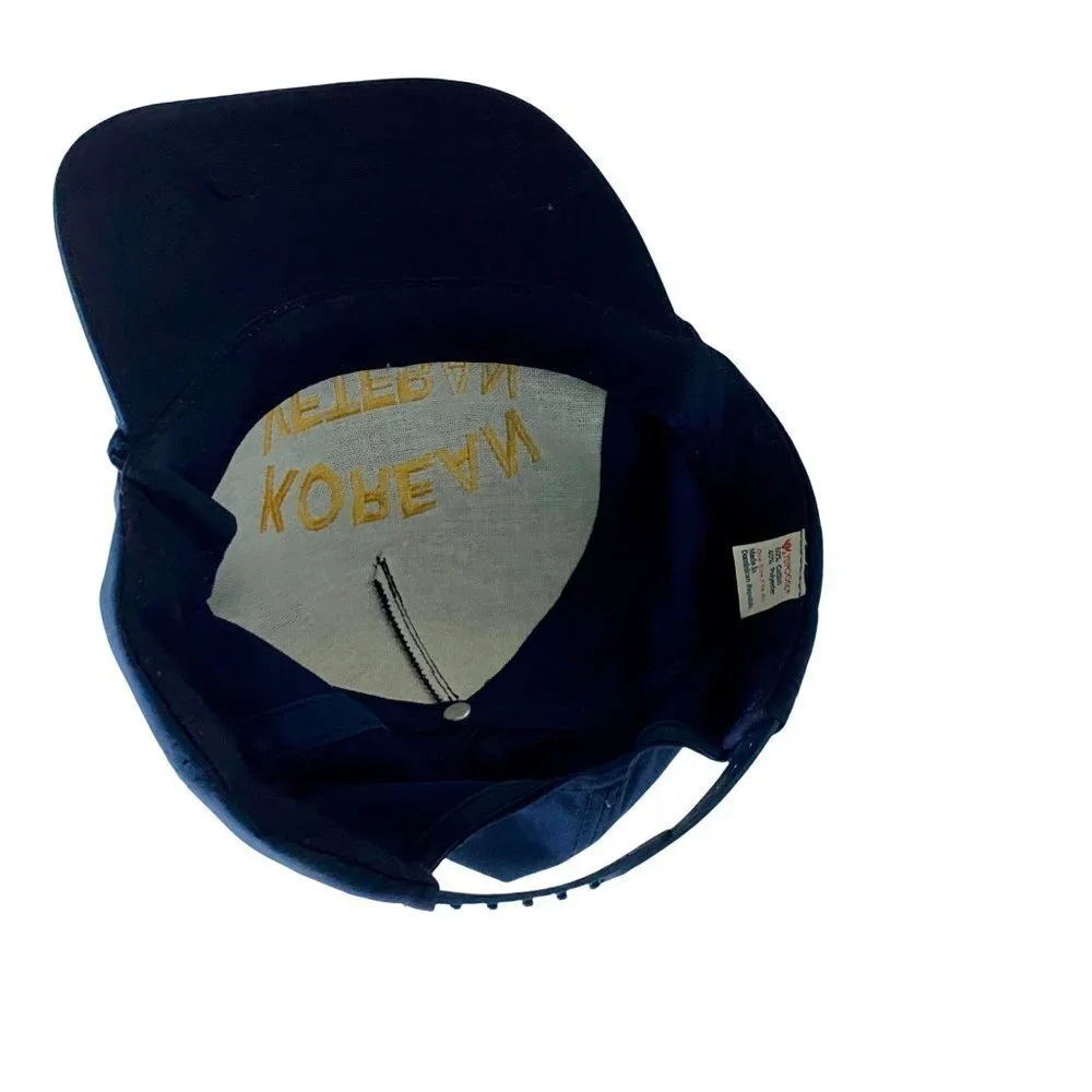 Korean Veteran Snap Back Hat Blue and Gold